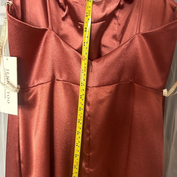 Jenny Yoo Rust Satin Gown - Picture 14 of 15